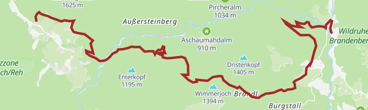 Route map: Adlerweg-Etappe 06: Pinegg – Steinberg am Rofan